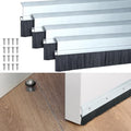 Brush Door Sweep for Exterior Interior, 36 Inches, Silver, 4 Pack