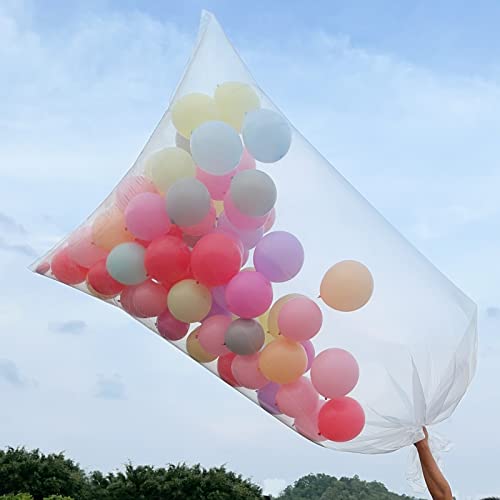 Balloon Bags 2 pcs 59x98 Inches, Balloon Bags for Transport, Clear Christmas Tree Disposal Bag, Extra Large Plastic Bags for Party and Wedding Supplies - view 7