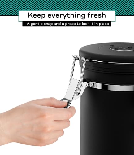 Coffee Canister, 22oz Airtight Stainless Steel Container - view 5