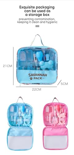 Infant Essentials Travel Kit – Baby Care & Safety Kit with CPR & Choking Reference Cards, 14-Piece Newborn Set for Diaper Bag & Travel (Pink) - view 6