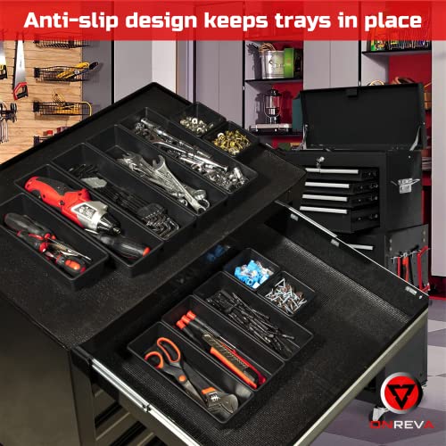 Tool Box Organizer Tray Divider Set, Extra Large Toolbox Trays, Tool Box Organizers and Storage Kit, Rolling Tool Chest Drawer Bins, Hardware Screwdrivers Pliers Organization, 6pcs - view 5