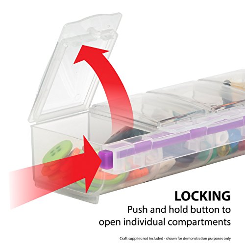 Bead Organizer, 7 Locking Compartments, Plastic Storage (2XL) - view 2