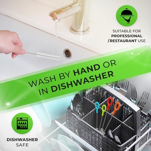 Heavy Duty Cleaning Brushes Set of 4 - Extra Long Straw Cleaners for Metal and Plastic Reusable Drinking Straws, to Clean Small Spaces, Sippy Cups, Water Bottles - Sturdy Hard Brush Bristles - view 5