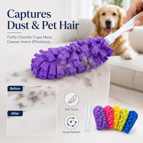 10 Pack Duster Refills with 2 Dusting Wands Reusable Pads - view 6