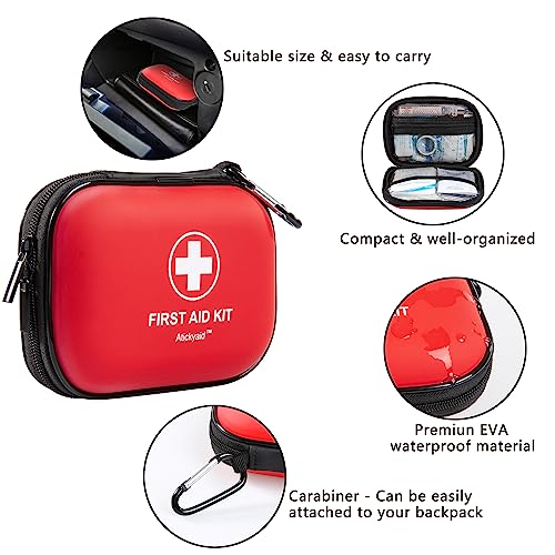 Mini First Aid Kit - 120 Piece Small Waterproof Hard Shell Medical Kit - view 4