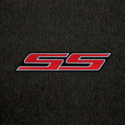 2010-2015 Camaro Coupe Ebony Black Rear Trunk Mat - Red SS Logo - view 2