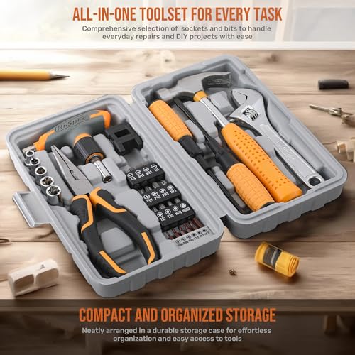 Magnetic T-Handle Ratchet Wrench and Screwdriver Set with Toolbox - view 6