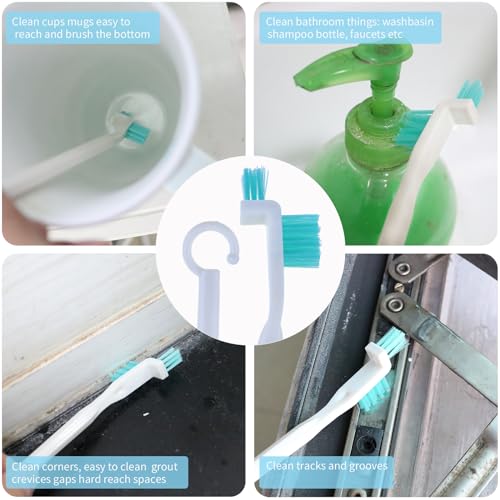 Small Cleaning Brush Set for Household, Car Vent Detailing Cleaning Stick, Humidifier Groove Bottle Gap Cleaning Tool, Crack Crevice Cleaner for Door Window Track Faucet Croner Hard Tight Spaces - view 5