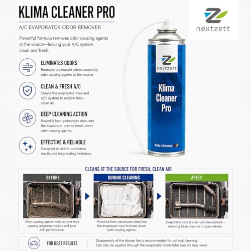 Klima Cleaner Pro Automotive AC Odor Eliminator & Evaporator Cleaner Freshens & Cleans Air Conditioning System 10 fl oz Includes 2-Foot Application Hose - view 2