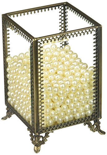 Makeup Organizer Vintage Make up Brush Holder with Free White Pearls - Small - view 4