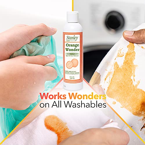Orange Wonder Spot & Stain Remover 8 oz – For Fabric, Carpet, Upholstery & Hard Surfaces – All-Purpose Cleaner (Pack of 1) - view 3