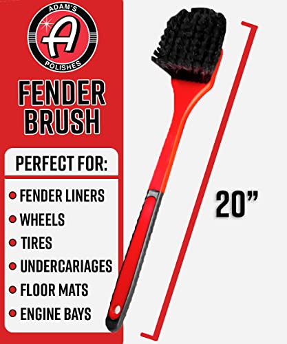 Fender Brush - Rubberized, Professional Long Handle Car Wash Brush - view 2