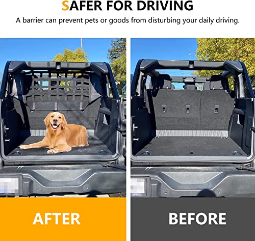 For Ford Bronco Pet Dog Safety Barrier Divider Trunk Cargo Isolation Mesh Net for Ford Bronco 4 Door 2021 2022 2023 2024 2025 Driving Safely with Pet for Small Medium Large Pets - view 2