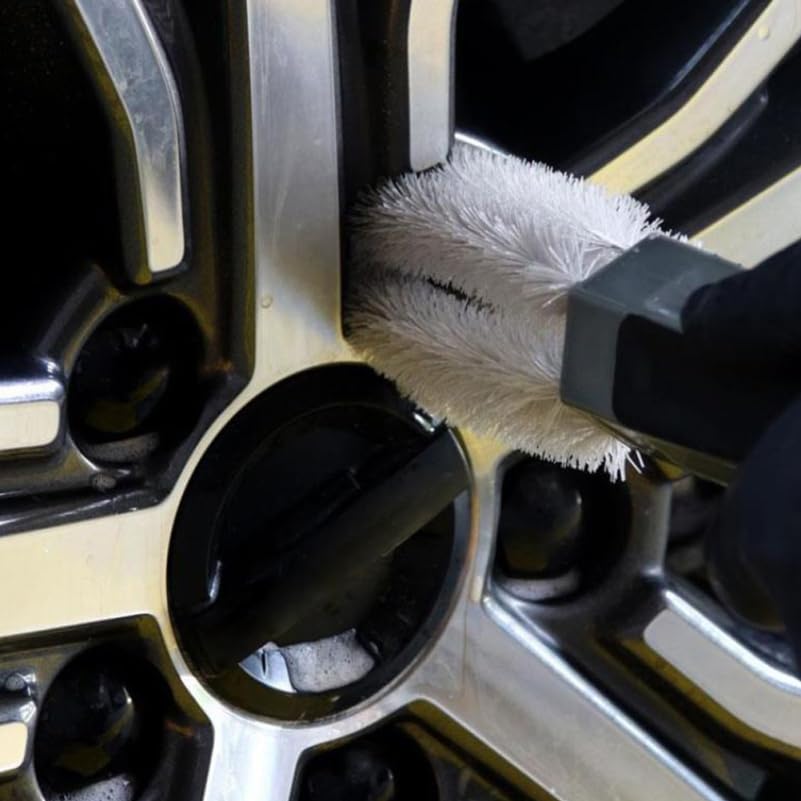 Car Lug Nut Brush Auto Detail for Wheels and Tires Sturdy Sponge Brush for Lug Nut and Rim Detailing Essential Automotive Cleaning Accessory - view 2