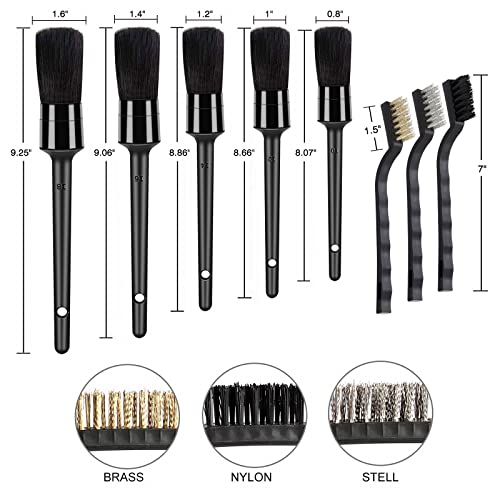 9pcs Auto Car Detailing Brush Set Car Interior Cleaning Kit - view 4