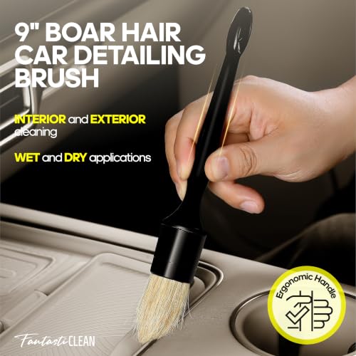 Car Interior Detailing Kit, Leather Cleaner Brush Set, 9PCS - view 4