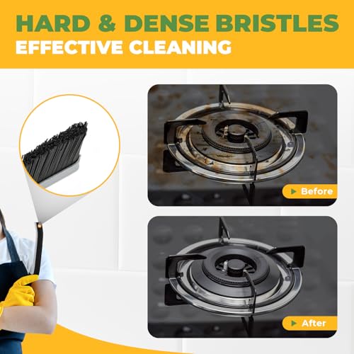 Crevice Cleaning Brush, 3 Pack Hard Bristle Grout Brush - view 5