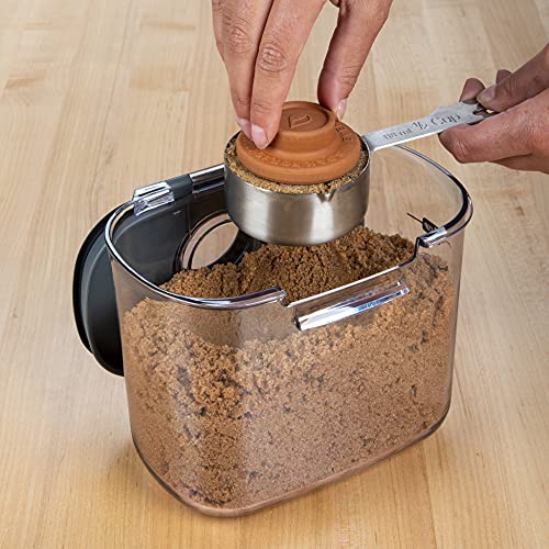 + by Progressive International Clear Plastic Airtight Food Baker's Kitchen Storage Organization Container Canister Set with Magnetic Accessories (Brown Sugar 1.4-Quart) - view 5