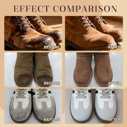 Suede Cleaning Kit, 5-Piece Nubuck Care Kit with Cleaner, Protector, Brush, Eraser for Shoe, Boot, Uggs, Handbag Suede Goods - view 4