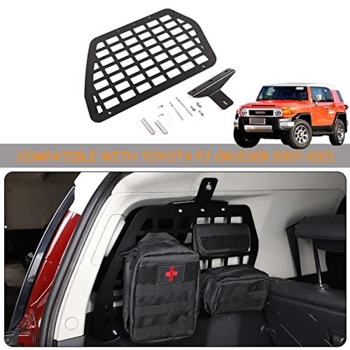 Trunk Storage Panel Compatible with Toyota FJ Cruiser 2007-2021, Modular Rear Left Cargo Rack Shelf Interior Luggage Holder, Panel Vehicle Rear Organizer Mount Bracket(Left) - view 7