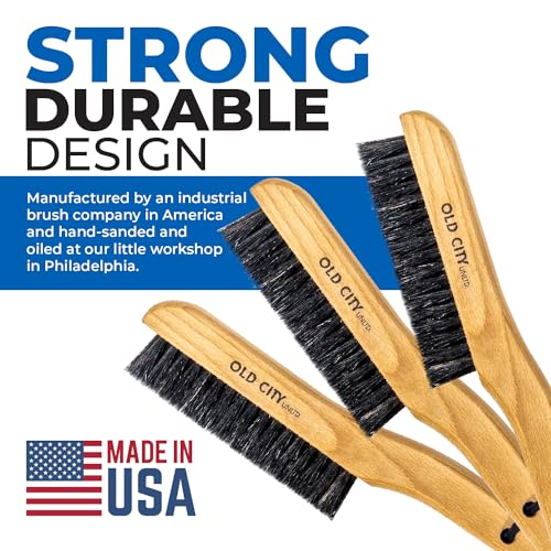 Clothes Brush Garment Brush-USA-Lint Brushes for Clothes, Lint Remover for Clothes 100% Boar Bristle Men's Wool Suit Brush, Suede, Furniture and Upholstery, Hat Brush - view 2