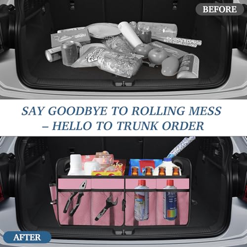 Trunk Organizer, Collapsible Waterproof Multi-Compartment Trunk Organizer for SUVs & Sedans, Car Storage with Reinforced Handles, Car Accessories for Women and Men, 52L - view 5