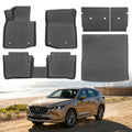 Car Floor Mats for 2026 2025 Mazda CX-50 (Only Fit Hybrid) TPE All Weather Anti-Slip Floor Liners & Trunk Cargo Liner & Backrest Mat Odorless Waterproof Car Mats Custom Full Set CX50 Accessories