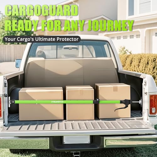 Adjustable Cargo Bars, 40" to 79" Non-Slip Truck Bed Divider, Cargo Bar for Pickup Truck Bed Cargo Bars for SUVs, Trailers, Vans, with Cargo Net Organizer and Divider Bar, 1-Pack - view 2