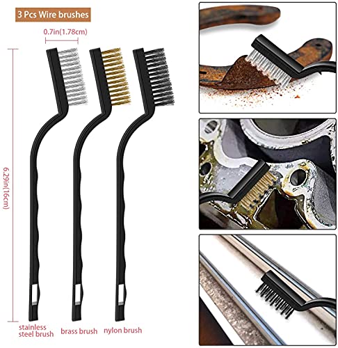 12Pcs Car Wheel & Tire Brush Kit,Including 17inch Long Wheel Brush,Short Handle Tire Brush,5pcs Boar Hair Detailing Brushes Kit & 3pcs Wire Brushes for Cleaning Car Wheels & Interior Exterior - view 6