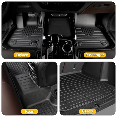 Floor Mats & Cargo Liner for Chevy Malibu 2016-2025 All Weather Automotive TPE Floor Liners Set Anti-Slip Waterproof Chevrolet Malibu Accessories (Car Mats+Trunk Mat) - view 6