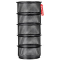 5-Pack Stackable Mesh Desk Organizer Bins - Durable Storage Containers for Paper Clips, Rubber Bands, and Office Supplies, Black