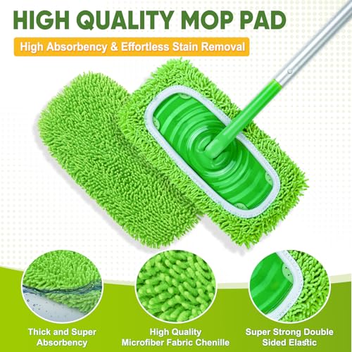 6-Pack Reusable Microfiber Mop Pads Compatible with Swiffer Sweeper - view 4
