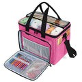 Knitting Bag, Yarn Storage Organizer Crochet Bag Tote, Pink