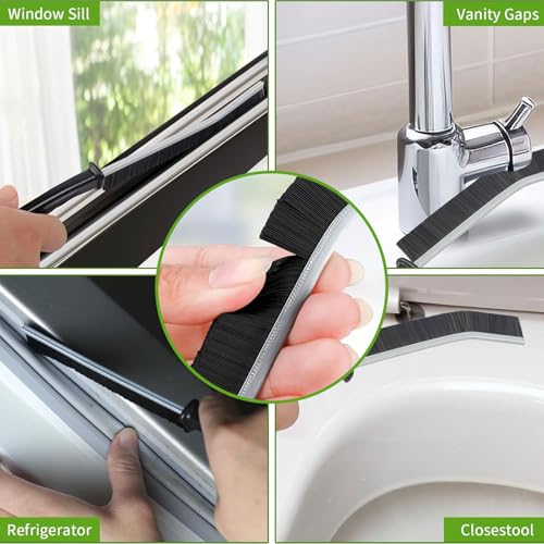 Crevice Cleaning Brush Set, Hard Bristle Gap Cleaning Tool, Ultra-Fine Nylon Deep Scrub Brushes for Window Tracks, Bathroom Grout, Sliding Doors & Sink Detailing,6-Pack - view 2