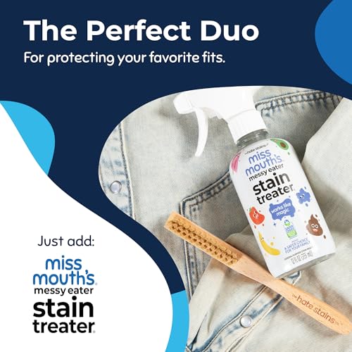 Messy Eater Stain Treater Spray 2-Pack 16oz & Laundry Brush Set - Stain Remover for Clothes & Delicates - Baby & Kids Pre-Treat Kit - Fabric Scrub Brush for Spot Cleaning - Bundle - view 5