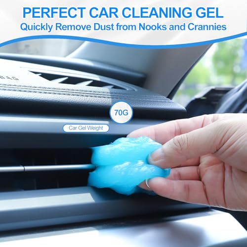 6 Pack Car Cleaning Supplies – Car Duster Interior & Brush Interior & Cleaning Gel, Car Detailing Cleaning Kit for Cars, Trucks, SUVs & RVs - view 5