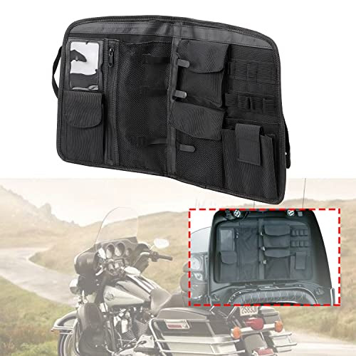 SHMT Trunk Lid Organizer Storage Bag for Indian Roadmaster Chieftain Limited, Black - view 2