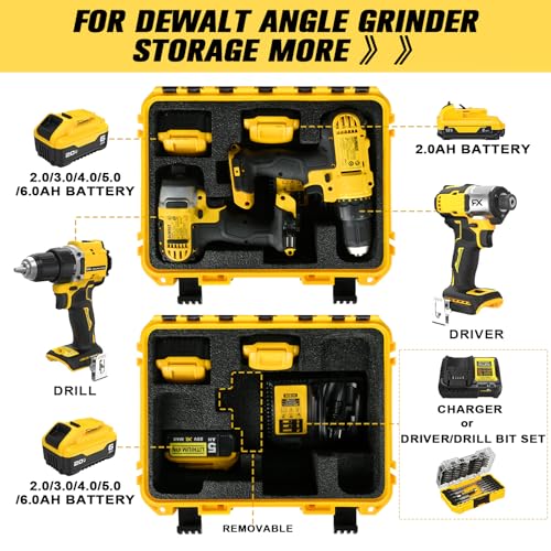 Case for DEWALT Cordless Drill Driver: Waterproof Tool Box for 20V Max Set - view 3