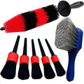 Car Wash Brush with Long Handle, Car Detailing Kit, Wheel Brush 7 Packs