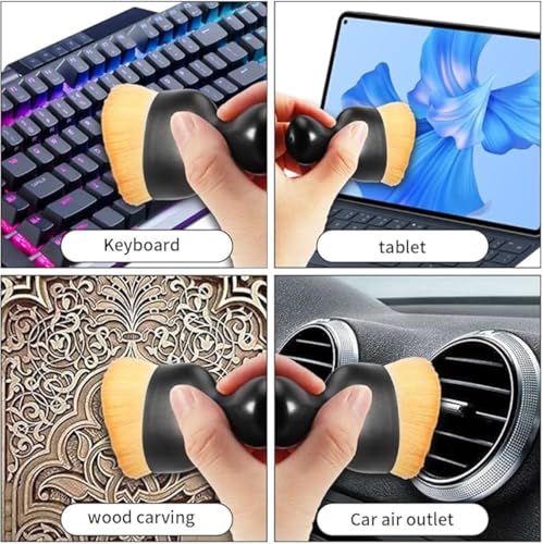 Car Interior Dust Brush | Auto Brushes | Soft Bristles Detailing Brush Tool for Air Conditioner Vents Leather | Gadgets | dust Remover | Static Duster for car Cleaning (1Pcs) - view 5