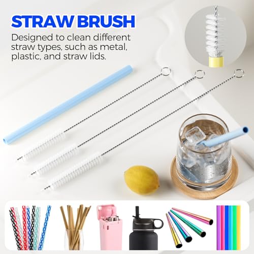 6 Pack 4 in 1 Cup Lid Cleaning Brush 3 Straws Bottle Brush,Carrot - view 5