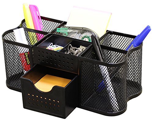 Desk Organizers Pen Holder Office Caddy Storage, Black