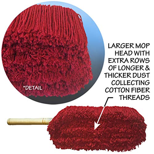 Premium Extra Large Car Duster with Durable Solid Wood Handle Includes Storage Cover - Professional Detailers Top Choice - view 4