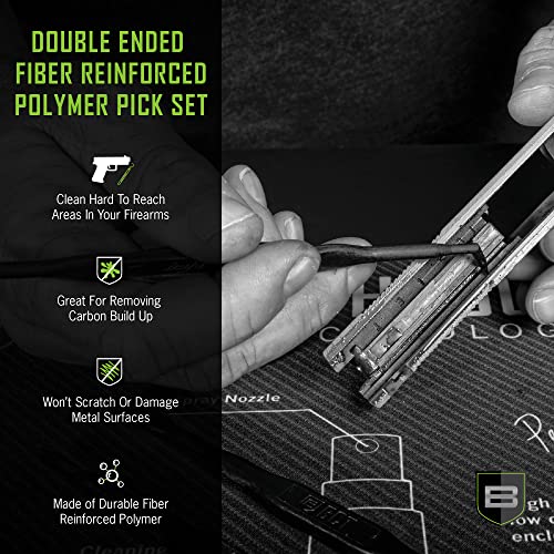 Breakthrough Clean Nylon Picks - Accessories for Gun Cleaning Kit with Vinyl Pouch - Double Ended Fiber Pick Set - 3 Piece - view 3