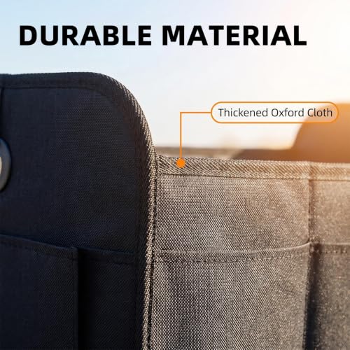 Door Panels for Car, Large Collapsible Car Trunk Storage Organizer with Multiple Sections, Pockets and Handles, SUV Cargo Organizer for Groceries, Tools, Camping, 22.7 x 14.5 x 12.5 in - view 6