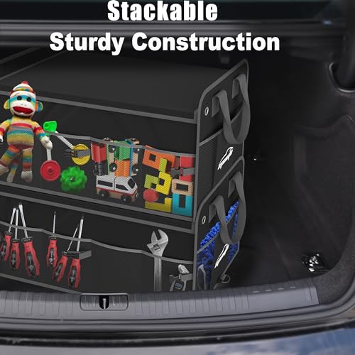 Car Trunk Organizer with Lid & Adjustable Multi Compartment for SUV - view 5