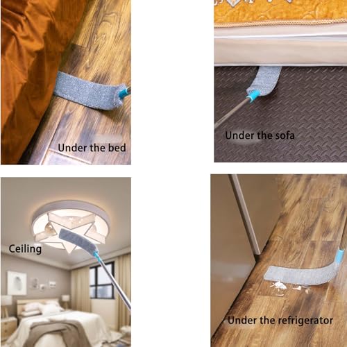 2026 Upgraded Retractable Gap Dust Cleaning Artifact with 3 Microfiber Dusting Cloths,Extendable Duster Cleaning Tool,Reusable Washable Dusting Wand for Home,Ceiling,Blinds,Furniture (60in) - view 4
