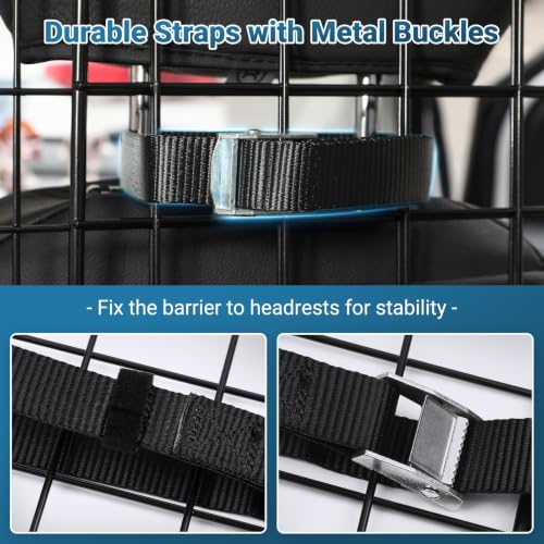 Dog Car Barrier for SUV, Heavy-Duty Steel Wire Pet Gate, Foldable - view 5