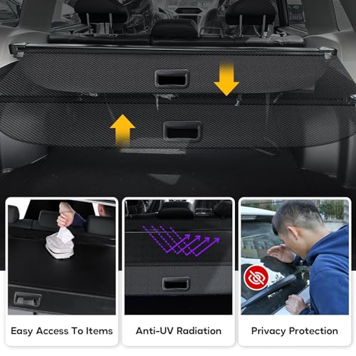 Car Rear Trunk Parcel Shelf for Lexus RX350L RX450HL 2018-2022, Retractable Luggage Cargo Cover Parcel Shelf Boot Shelves Partition Security Privacy Interior Accessories - view 5