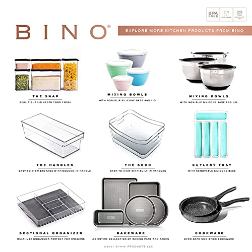 Stackable Storage Bins, Small - 2 Pack | THE STACKER COLLECTION | Clear Plastic | Built-In Handles | BPA-Free | Containers for Organizing Kitchen Pantry | Multi-Use Organizer - view 7